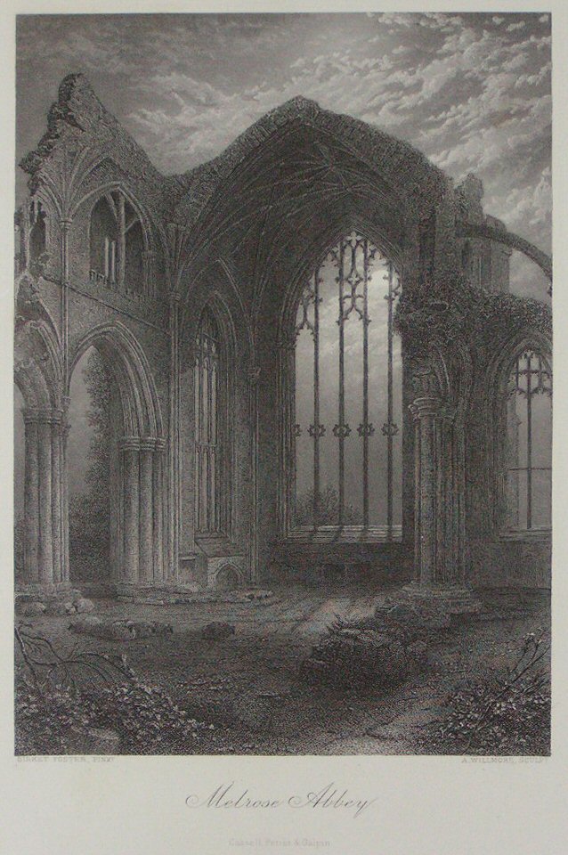 Print - Melrose Abbey - Willmore